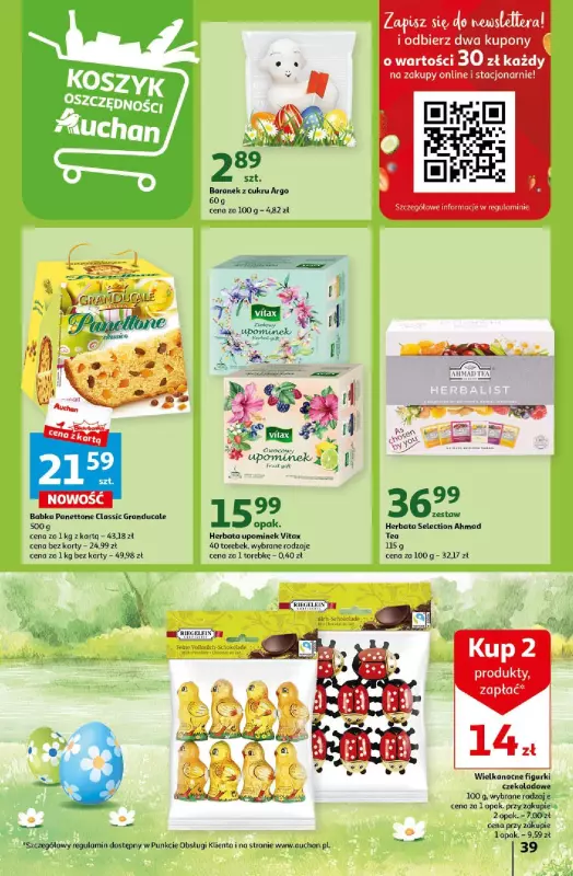 Auchan - gazetka promocyjna Wielkanoc z najlepszej cenie! Część 2. Hipermarket od czwartku 21.03 do soboty 30.03 - strona 39