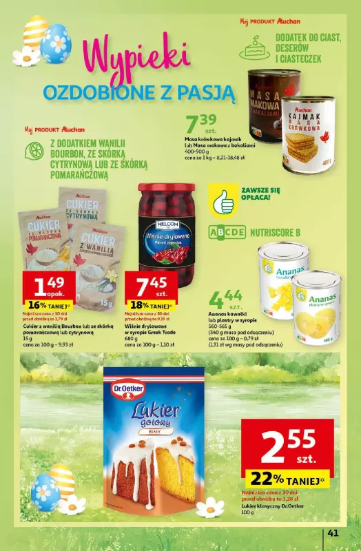 Auchan - gazetka promocyjna Wielkanoc z najlepszej cenie! Część 2. Hipermarket od czwartku 21.03 do soboty 30.03 - strona 41