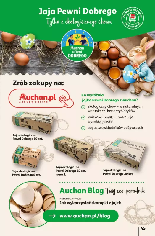 Auchan - gazetka promocyjna Wielkanoc z najlepszej cenie! Część 2. Hipermarket od czwartku 21.03 do soboty 30.03 - strona 45