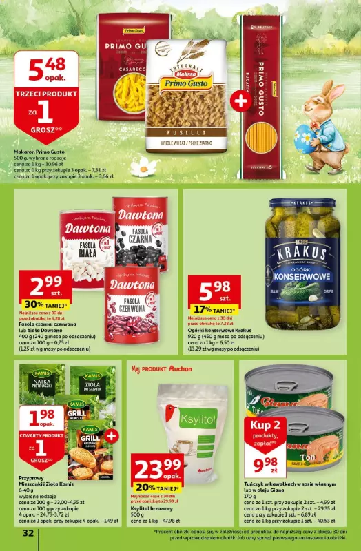 Auchan - gazetka promocyjna Wielkanoc z najlepszej cenie! Część 2. Hipermarket od czwartku 21.03 do soboty 30.03 - strona 32