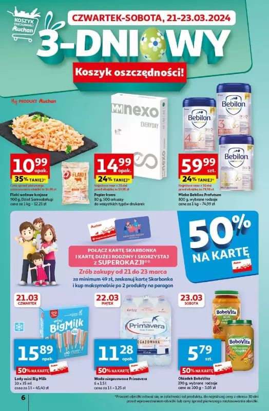 Auchan - gazetka promocyjna Wielkanoc z najlepszej cenie! Część 2. Hipermarket od czwartku 21.03 do soboty 30.03 - strona 6