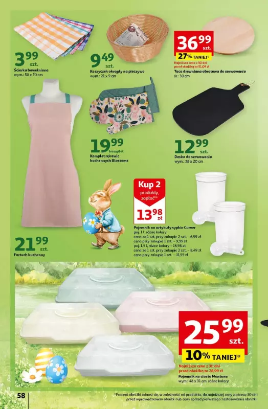 Auchan - gazetka promocyjna Wielkanoc z najlepszej cenie! Część 2. Hipermarket od czwartku 21.03 do soboty 30.03 - strona 58