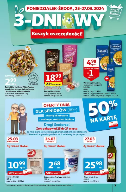 Auchan - gazetka promocyjna Wielkanoc z najlepszej cenie! Część 2. Hipermarket od czwartku 21.03 do soboty 30.03 - strona 7