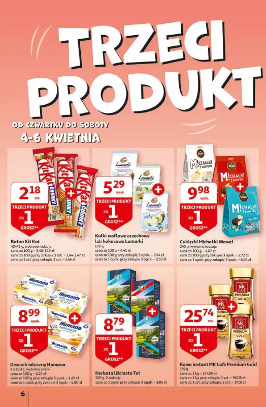 Auchan - gazetka promocyjna Gazetka Koszyk Oszczędności Hipermarket od czwartku 04.04 do środy 10.04 - strona 6