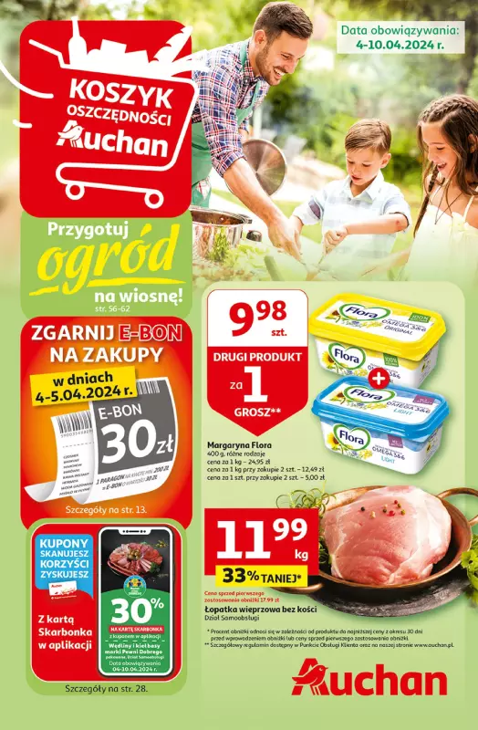 Auchan - gazetka promocyjna Gazetka Koszyk Oszczędności Hipermarket od czwartku 04.04 do środy 10.04