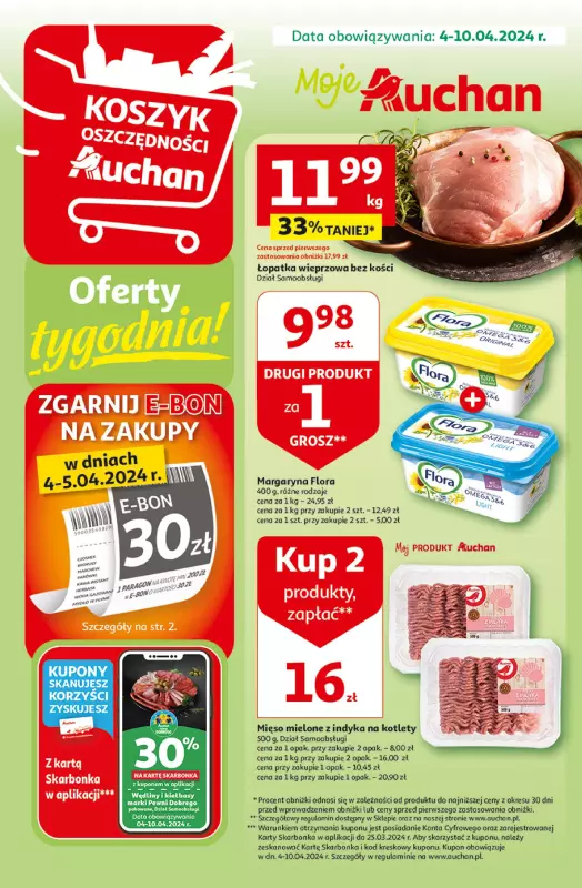 Auchan - gazetka promocyjna Gazetka Oferty tygodnia! Moje Auchan od czwartku 04.04 do środy 10.04