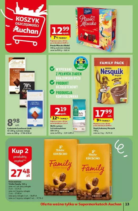 Auchan - gazetka promocyjna Oferty tygodnia! Supermarket od czwartku 18.04 do środy 24.04 - strona 13