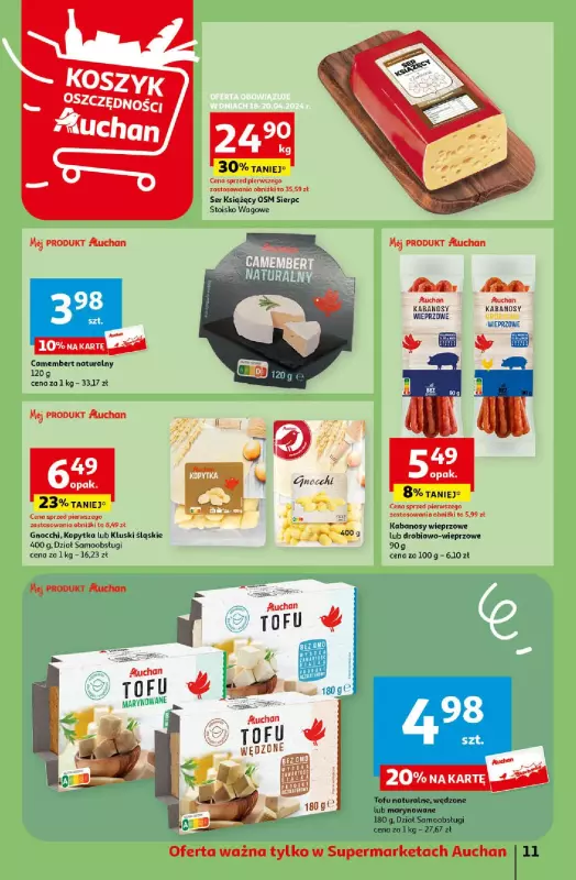 Auchan - gazetka promocyjna Oferty tygodnia! Supermarket od czwartku 18.04 do środy 24.04 - strona 11