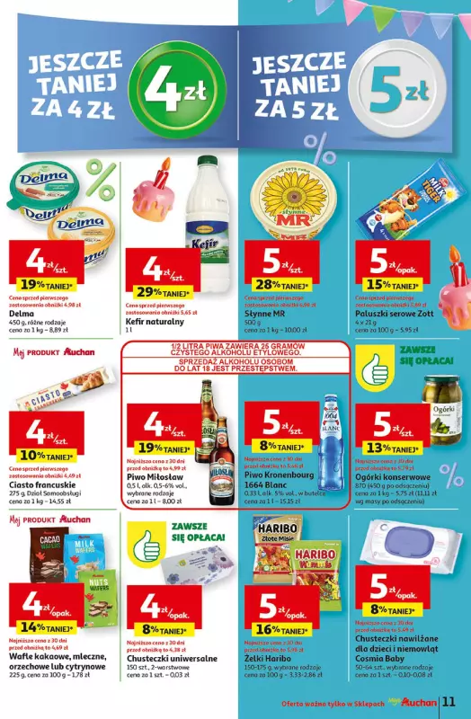 Auchan - gazetka promocyjna Jeszcze taniej na urodziny Moje Auchan od czwartku 25.04 do wtorku 30.04 - strona 11