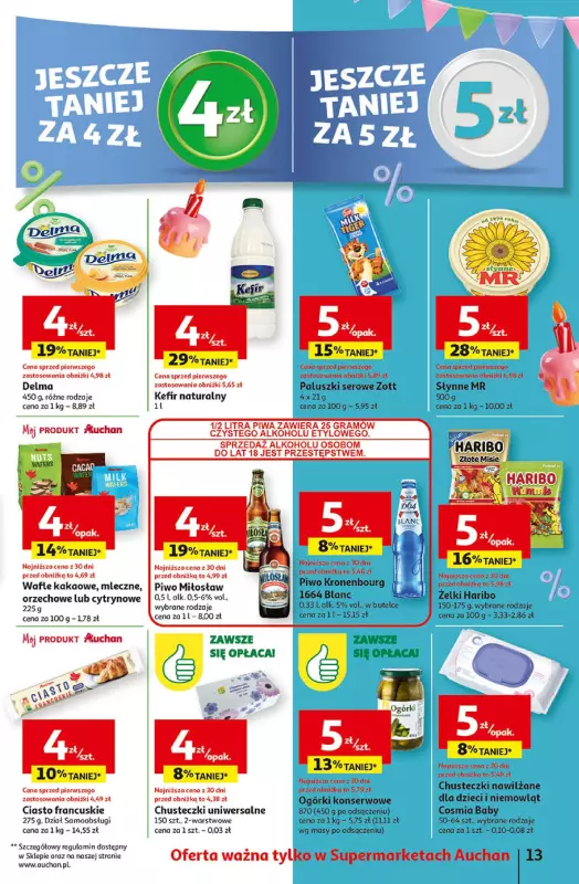Auchan - gazetka promocyjna Jeszcze taniej na urodziny Supermarket od czwartku 25.04 do wtorku 30.04 - strona 13