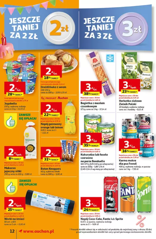 Auchan - gazetka promocyjna Jeszcze taniej na urodziny Supermarket od czwartku 25.04 do wtorku 30.04 - strona 12