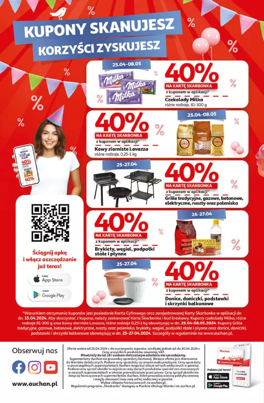 Auchan - gazetka promocyjna Jeszcze taniej na urodziny Supermarket od czwartku 25.04 do wtorku 30.04 - strona 18