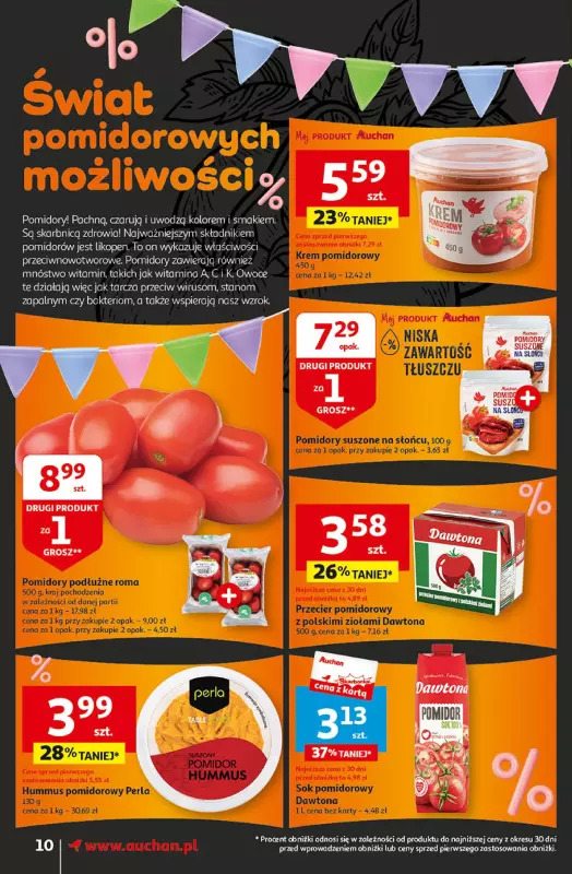Auchan - gazetka promocyjna Jeszcze taniej na urodziny Supermarket od czwartku 25.04 do wtorku 30.04 - strona 10