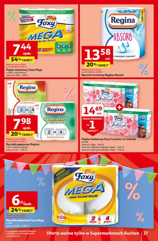 Auchan - gazetka promocyjna Jeszcze taniej na urodziny Supermarket od czwartku 25.04 do wtorku 30.04 - strona 17