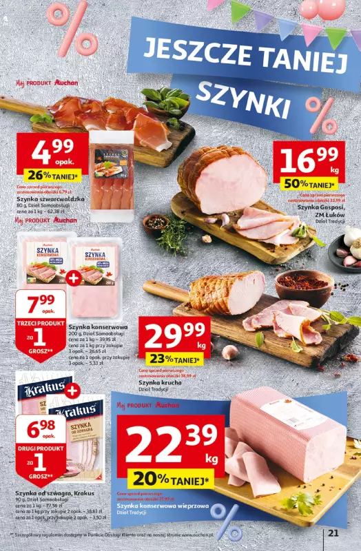 Auchan - gazetka promocyjna Jeszcze taniej na urodziny Hipermarket od czwartku 25.04 do wtorku 30.04 - strona 21