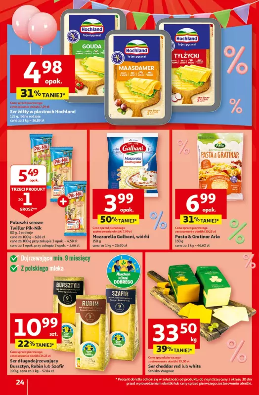 Auchan - gazetka promocyjna Jeszcze taniej na urodziny Hipermarket od czwartku 25.04 do wtorku 30.04 - strona 24