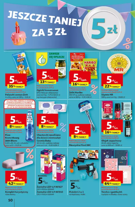 Auchan - gazetka promocyjna Jeszcze taniej na urodziny Hipermarket od czwartku 25.04 do wtorku 30.04 - strona 50