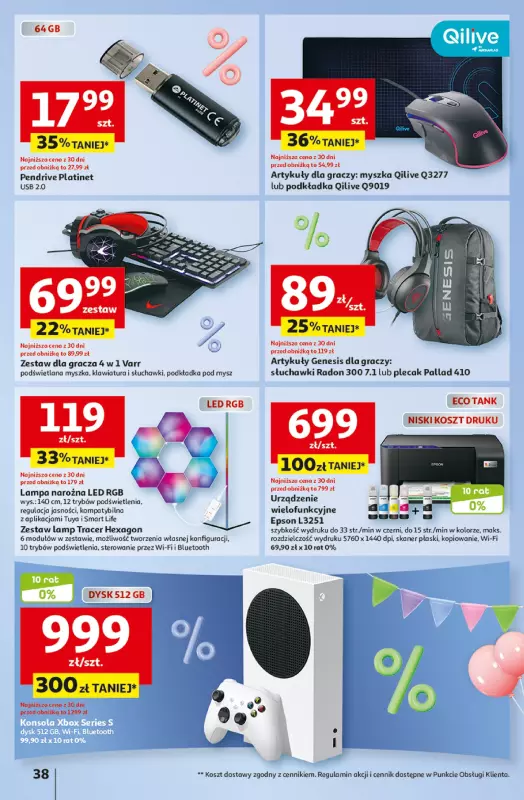 Auchan - gazetka promocyjna Jeszcze taniej na urodziny Hipermarket od czwartku 25.04 do wtorku 30.04 - strona 38