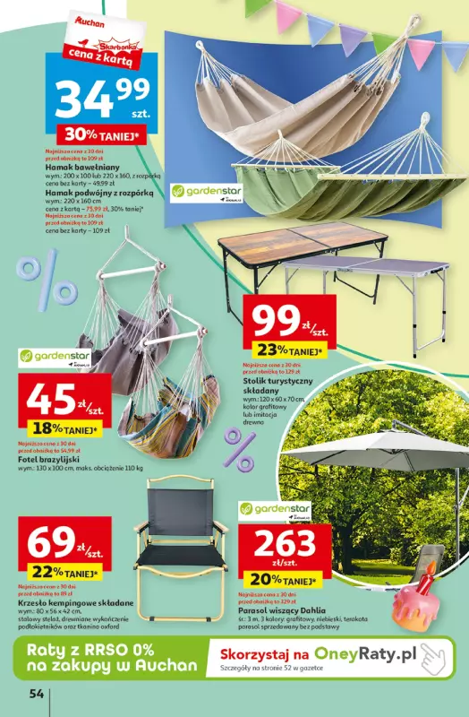 Auchan - gazetka promocyjna Jeszcze taniej na urodziny Hipermarket od czwartku 25.04 do wtorku 30.04 - strona 54