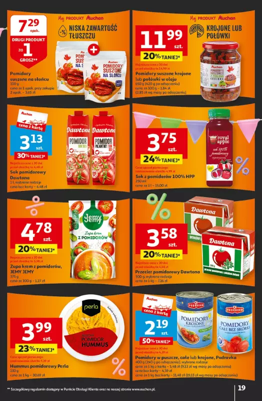 Auchan - gazetka promocyjna Jeszcze taniej na urodziny Hipermarket od czwartku 25.04 do wtorku 30.04 - strona 19