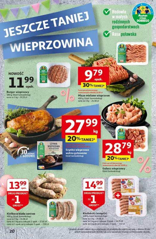 Auchan - gazetka promocyjna Jeszcze taniej na urodziny Hipermarket od czwartku 25.04 do wtorku 30.04 - strona 20