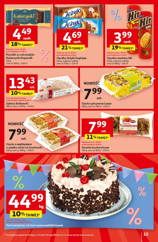 Auchan - gazetka promocyjna Jeszcze taniej na urodziny Hipermarket od czwartku 25.04 do wtorku 30.04 - strona 13