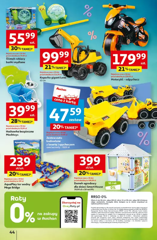 Auchan - gazetka promocyjna Jeszcze taniej na urodziny Hipermarket od czwartku 25.04 do wtorku 30.04 - strona 44