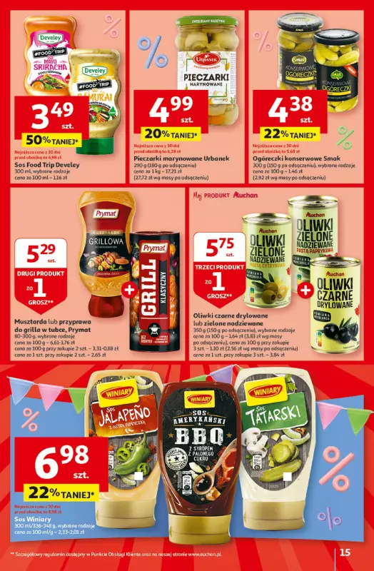 Auchan - gazetka promocyjna Jeszcze taniej na urodziny Hipermarket od czwartku 25.04 do wtorku 30.04 - strona 15