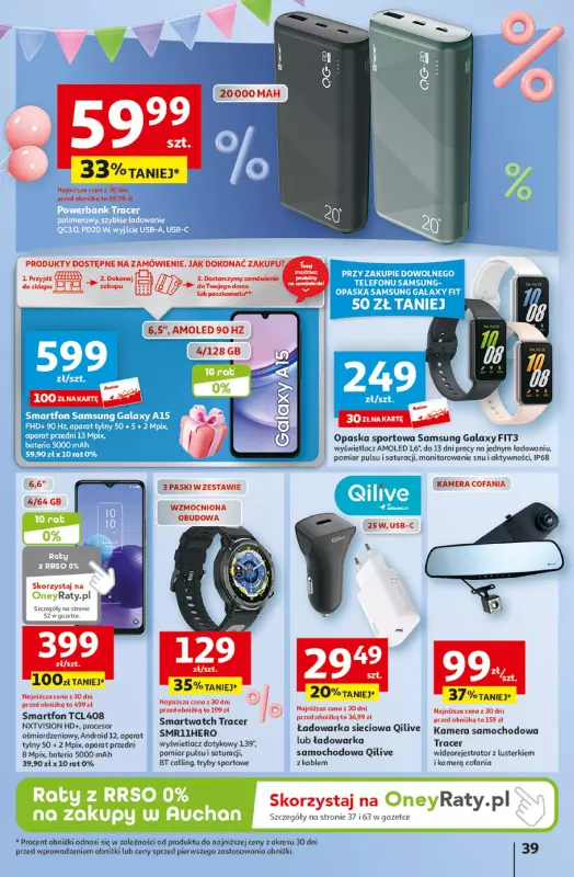 Auchan - gazetka promocyjna Jeszcze taniej na urodziny Hipermarket od czwartku 25.04 do wtorku 30.04 - strona 39