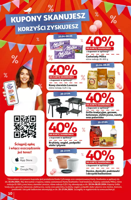 Auchan - gazetka promocyjna Jeszcze taniej na urodziny Hipermarket od czwartku 25.04 do wtorku 30.04 - strona 10