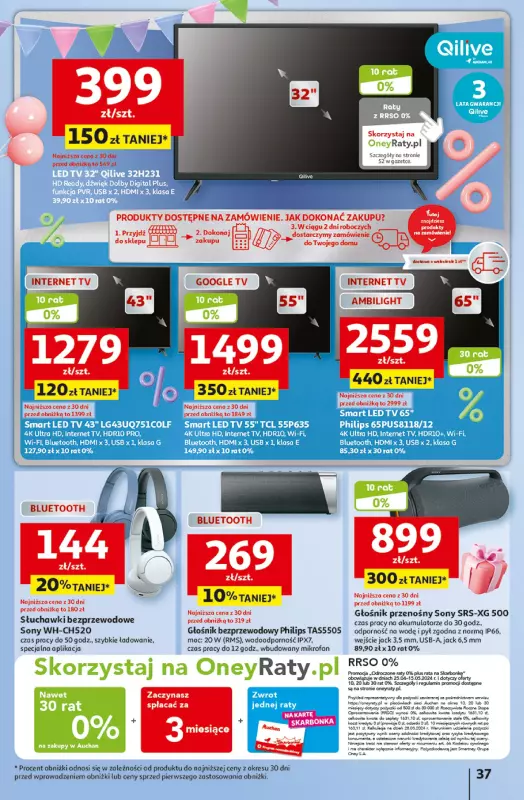 Auchan - gazetka promocyjna Jeszcze taniej na urodziny Hipermarket od czwartku 25.04 do wtorku 30.04 - strona 37