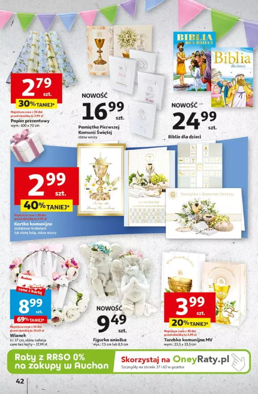 Auchan - gazetka promocyjna Jeszcze taniej na urodziny Hipermarket od czwartku 25.04 do wtorku 30.04 - strona 42