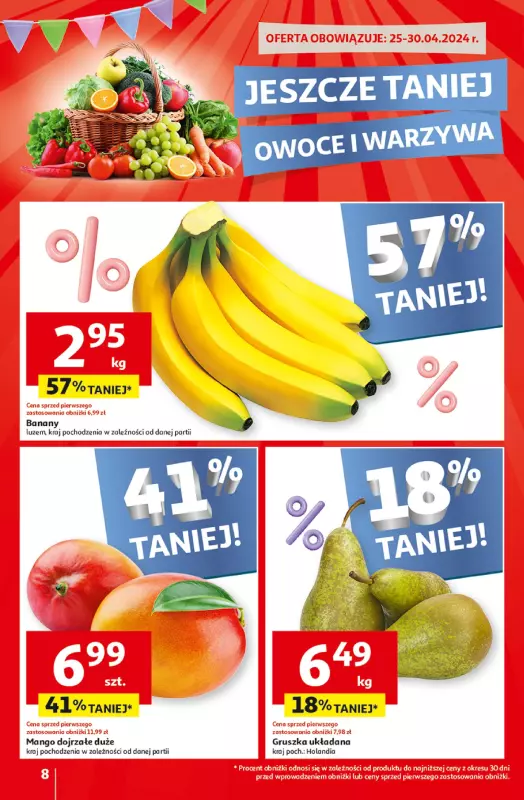 Auchan - gazetka promocyjna Jeszcze taniej na urodziny Hipermarket od czwartku 25.04 do wtorku 30.04 - strona 8