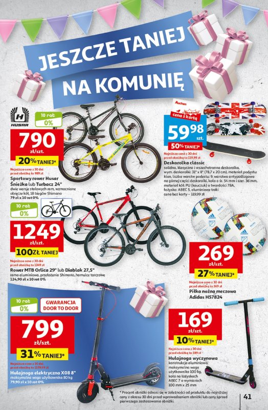 Auchan - gazetka promocyjna Jeszcze taniej na urodziny Hipermarket od czwartku 25.04 do wtorku 30.04 - strona 41