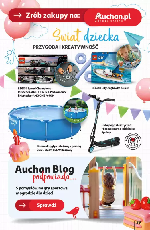 Auchan - gazetka promocyjna Jeszcze taniej na urodziny Hipermarket od czwartku 02.05 do środy 08.05 - strona 39