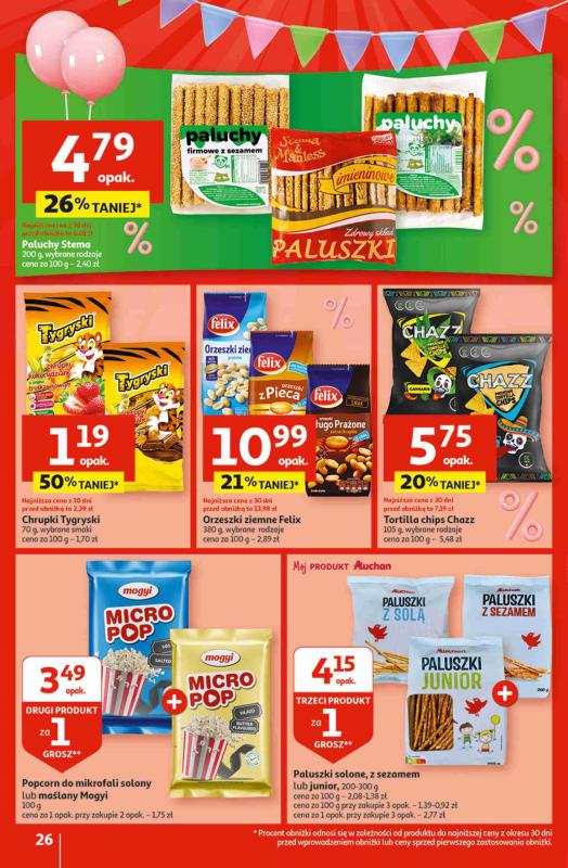 Auchan - gazetka promocyjna Jeszcze taniej na urodziny Hipermarket od czwartku 02.05 do środy 08.05 - strona 26