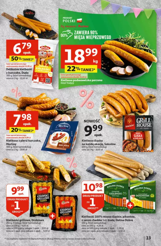 Auchan - gazetka promocyjna Jeszcze taniej na urodziny Hipermarket od czwartku 02.05 do środy 08.05 - strona 13