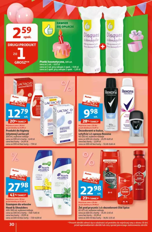 Auchan - gazetka promocyjna Jeszcze taniej na urodziny Hipermarket od czwartku 02.05 do środy 08.05 - strona 30
