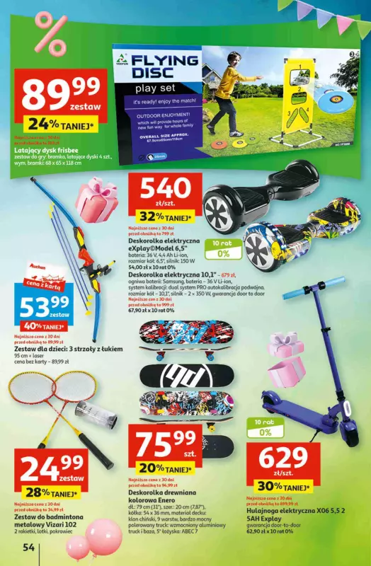 Auchan - gazetka promocyjna Jeszcze taniej na urodziny Hipermarket od czwartku 02.05 do środy 08.05 - strona 54