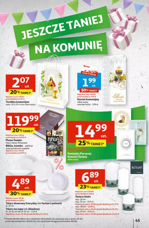 Auchan - gazetka promocyjna Jeszcze taniej na urodziny Hipermarket od czwartku 02.05 do środy 08.05 - strona 45