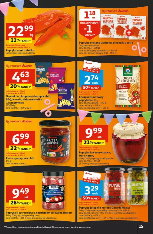 Auchan - gazetka promocyjna Jeszcze taniej na urodziny Hipermarket od czwartku 02.05 do środy 08.05 - strona 15