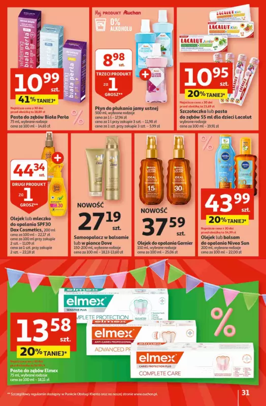 Auchan - gazetka promocyjna Jeszcze taniej na urodziny Hipermarket od czwartku 02.05 do środy 08.05 - strona 31