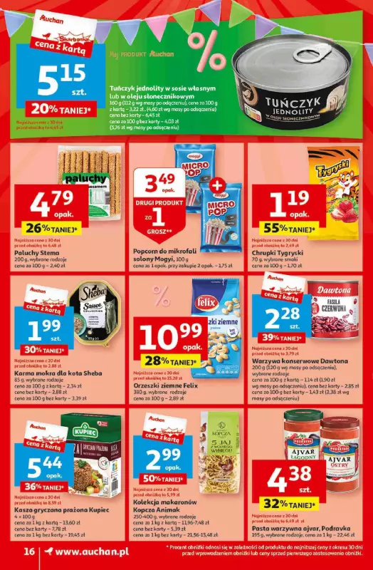 Auchan - gazetka promocyjna Jeszcze taniej na urodziny Supermarket od czwartku 02.05 do środy 08.05 - strona 16