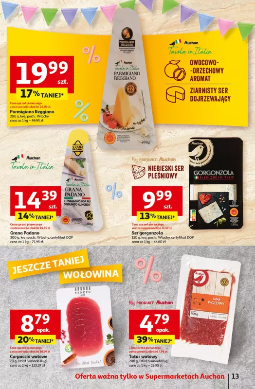 Auchan - gazetka promocyjna Jeszcze taniej na urodziny Supermarket od czwartku 09.05 do środy 15.05 - strona 13