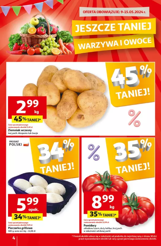 Auchan - gazetka promocyjna Jeszcze taniej na urodziny Supermarket od czwartku 09.05 do środy 15.05 - strona 4