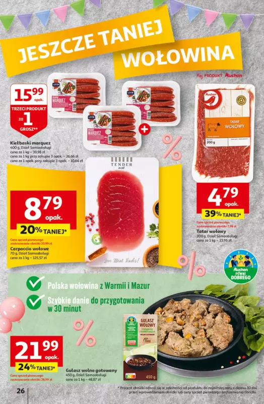 Auchan - gazetka promocyjna Jeszcze taniej na urodziny Hipermarket od czwartku 09.05 do środy 15.05 - strona 26