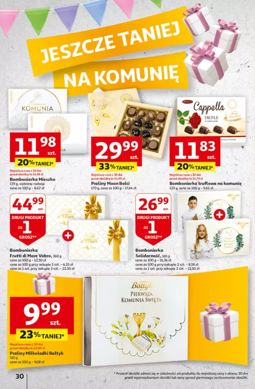 Auchan - gazetka promocyjna Jeszcze taniej na urodziny Hipermarket od czwartku 09.05 do środy 15.05 - strona 30