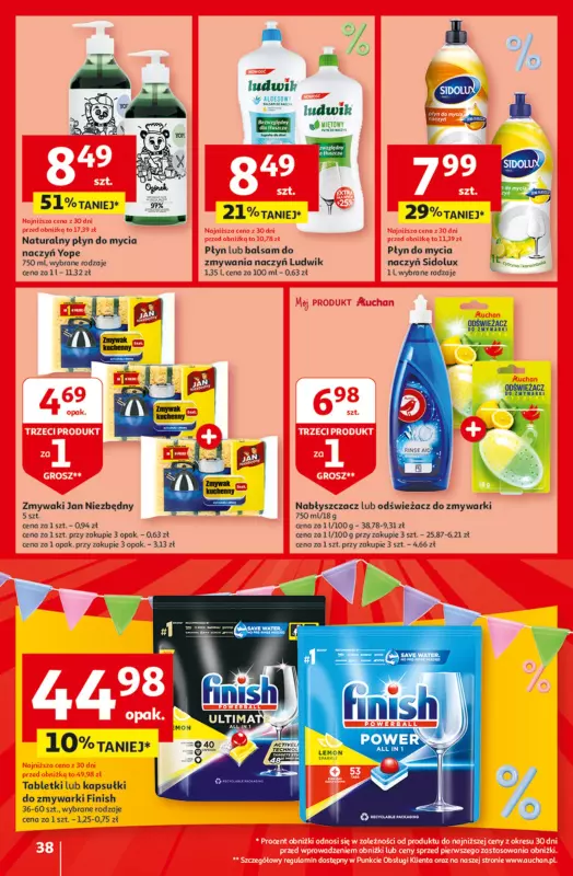 Auchan - gazetka promocyjna Jeszcze taniej na urodziny Hipermarket od czwartku 09.05 do środy 15.05 - strona 38