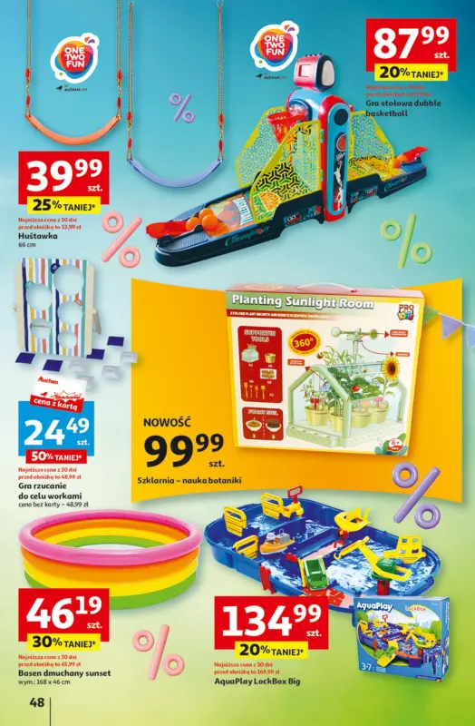 Auchan - gazetka promocyjna Jeszcze taniej na urodziny Hipermarket od czwartku 09.05 do środy 15.05 - strona 48