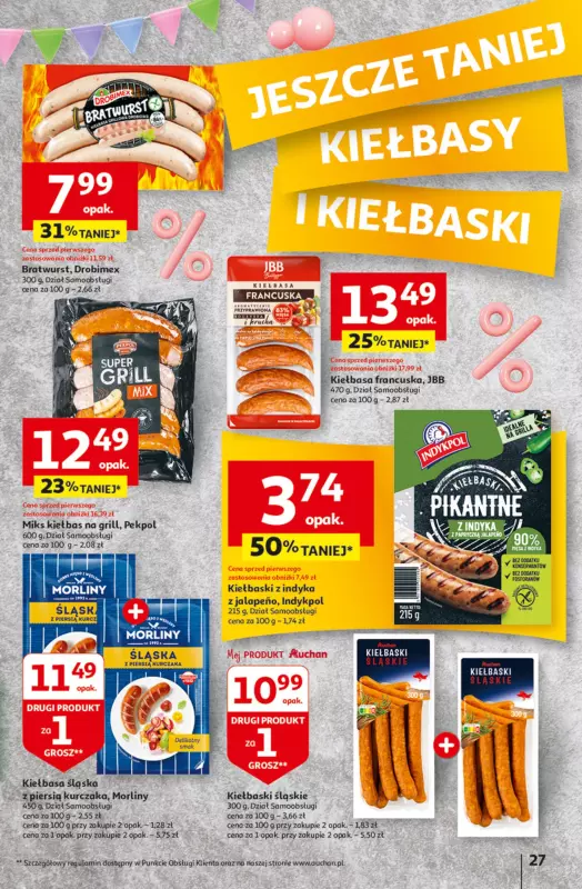 Auchan - gazetka promocyjna Jeszcze taniej na urodziny Hipermarket od czwartku 09.05 do środy 15.05 - strona 27